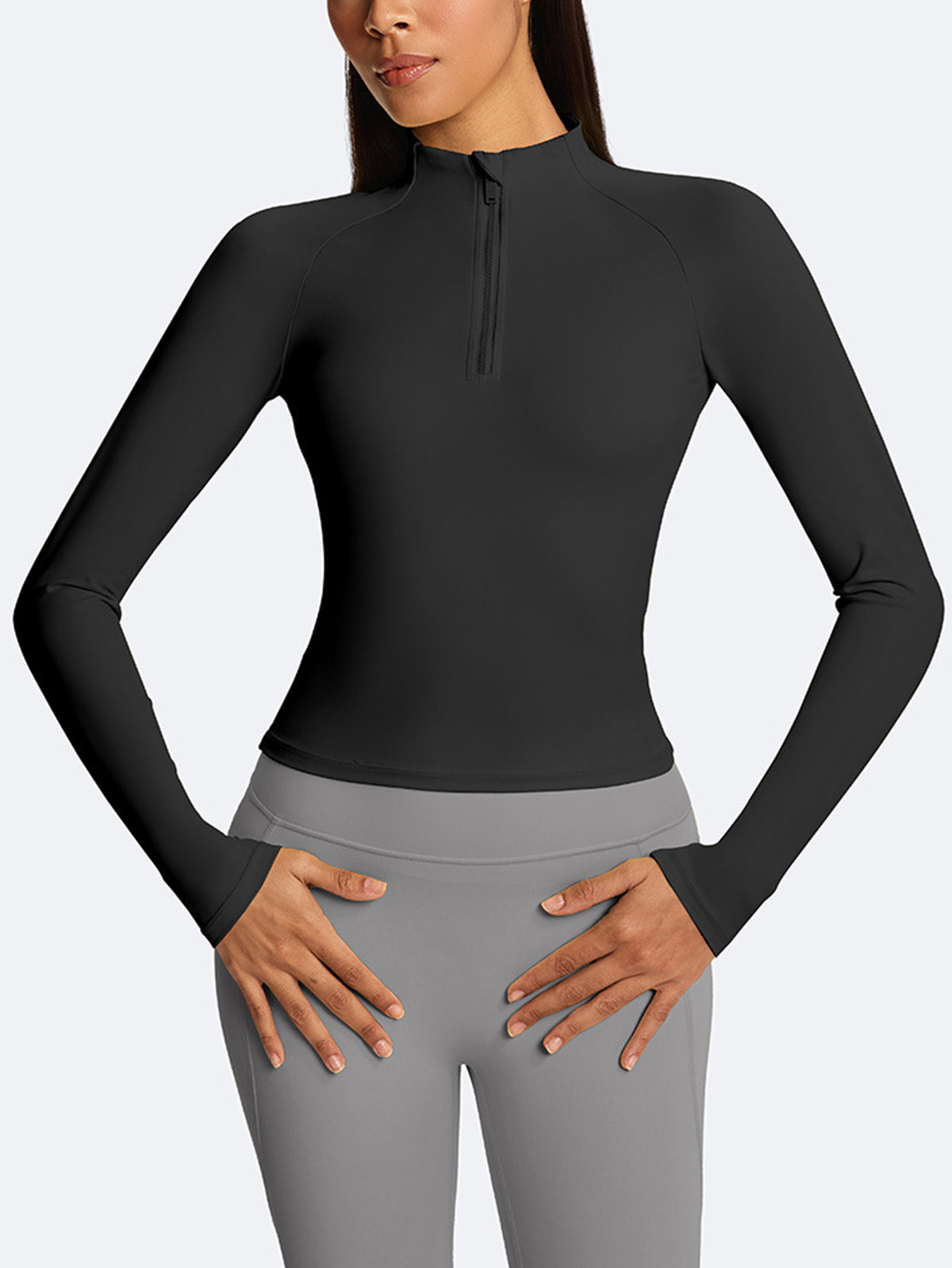 Slim Fit Half Zip Yoga Jacket