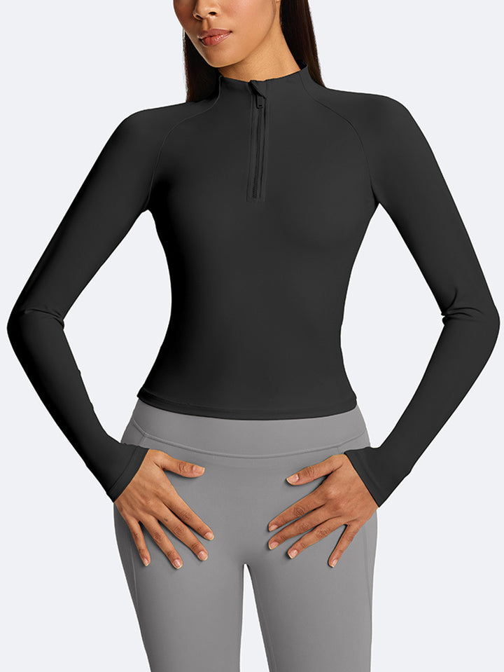 Slim Fit Half Zip Yoga Jacket