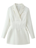 Corset Waist Blazer Mini Dress