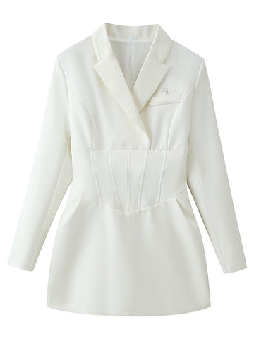 Corset Waist Blazer Mini Dress