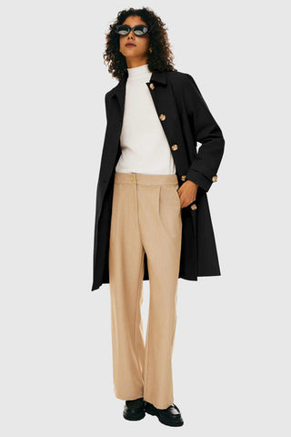 Classic Hooded Brown Trench Coat