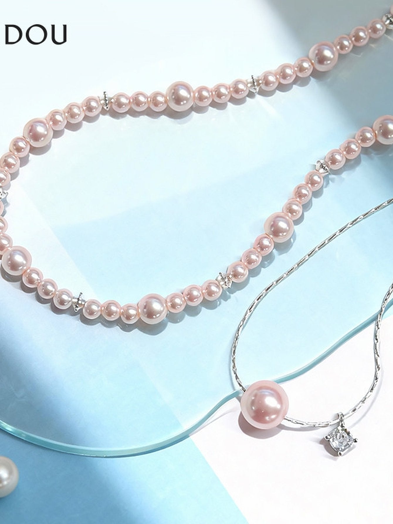 Elegant Layered Pearl Pendant Necklace