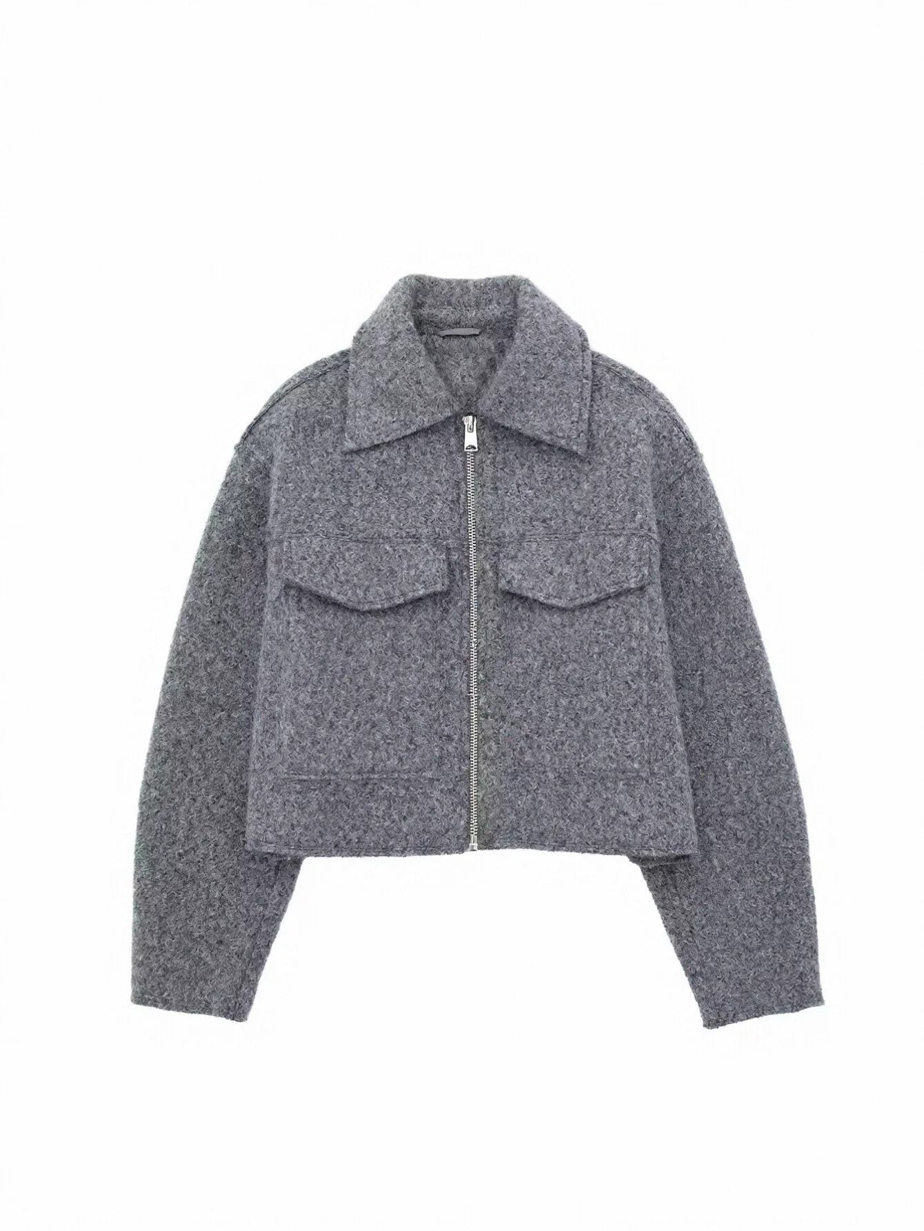 Cozy Textured Zip Up Jacket
