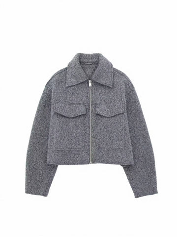 Cozy Textured Zip Up Jacket