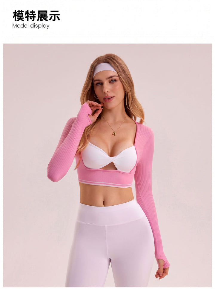 Seamless Ribbed Cropped Yoga Top