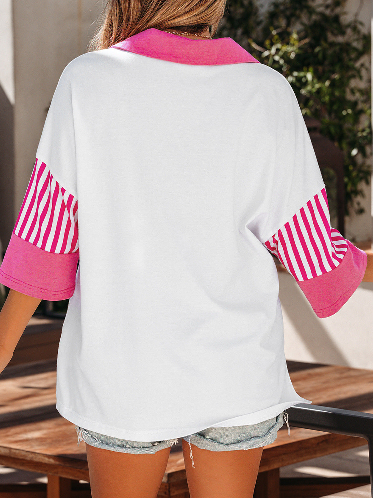 Glitter Embroidered Short Sleeve T-Shirt