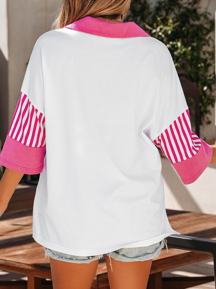 Glitter Embroidered Short Sleeve T-Shirt