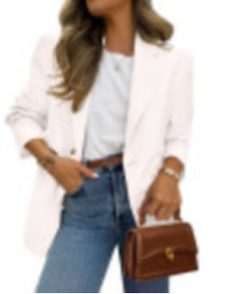 Oversized Relaxed Fit Single Button Blazer