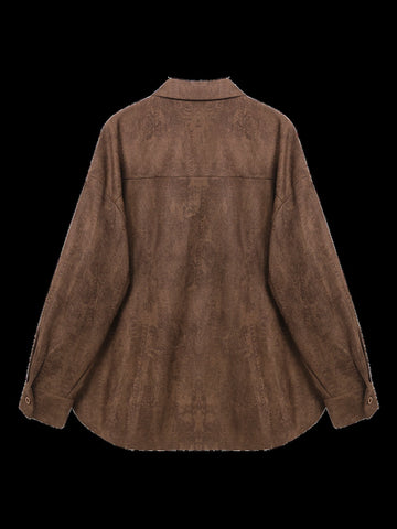 Cozy Wool Blend Button Down Shirt