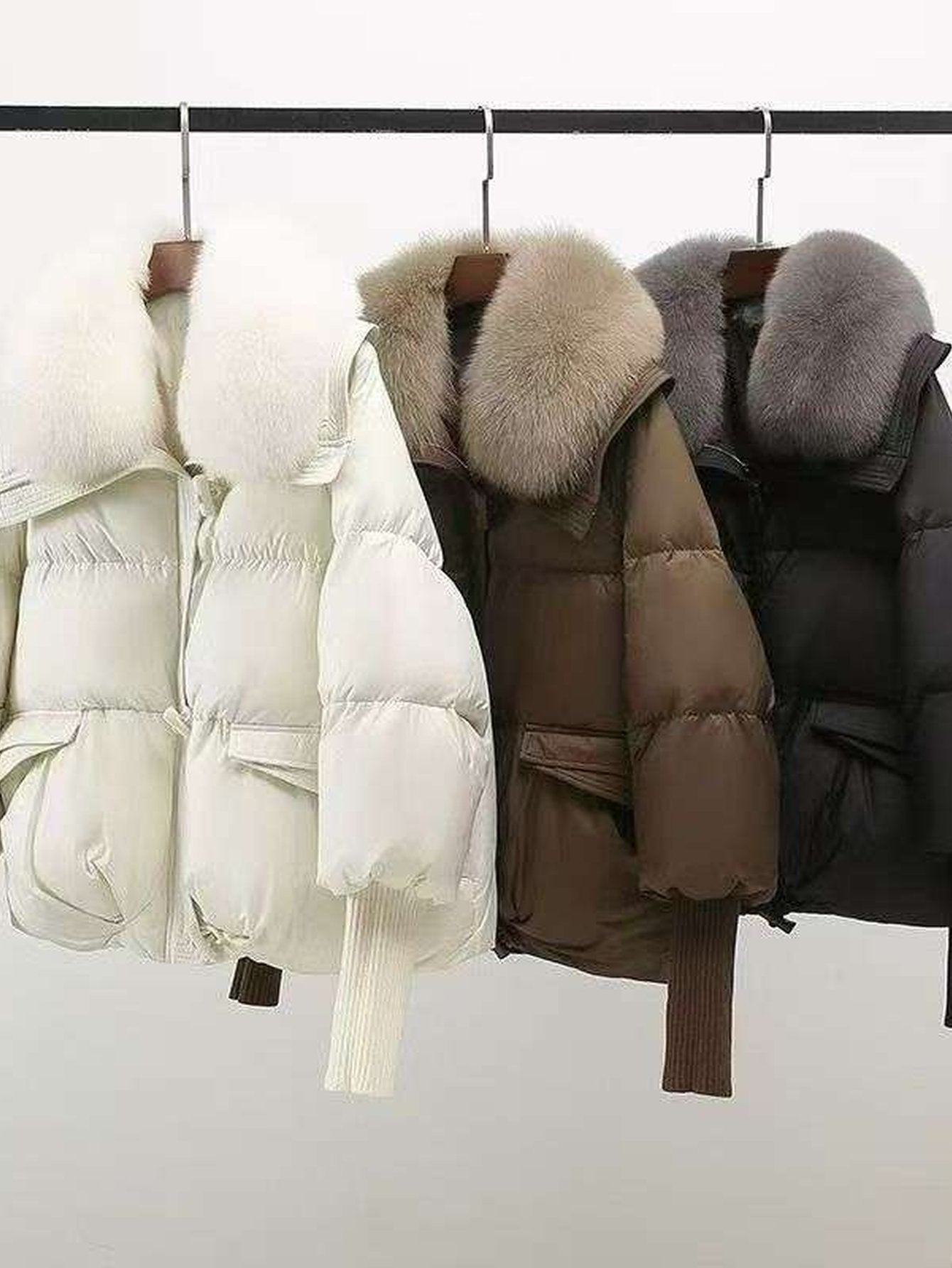 Faux Fur Collar Puffer Jacket