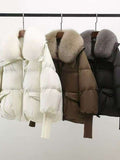Faux Fur Collar Puffer Jacket