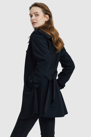 Classic Belted Double Breasted Trench Coat