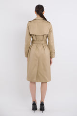 Classic Double Breasted Belted Trench Coat