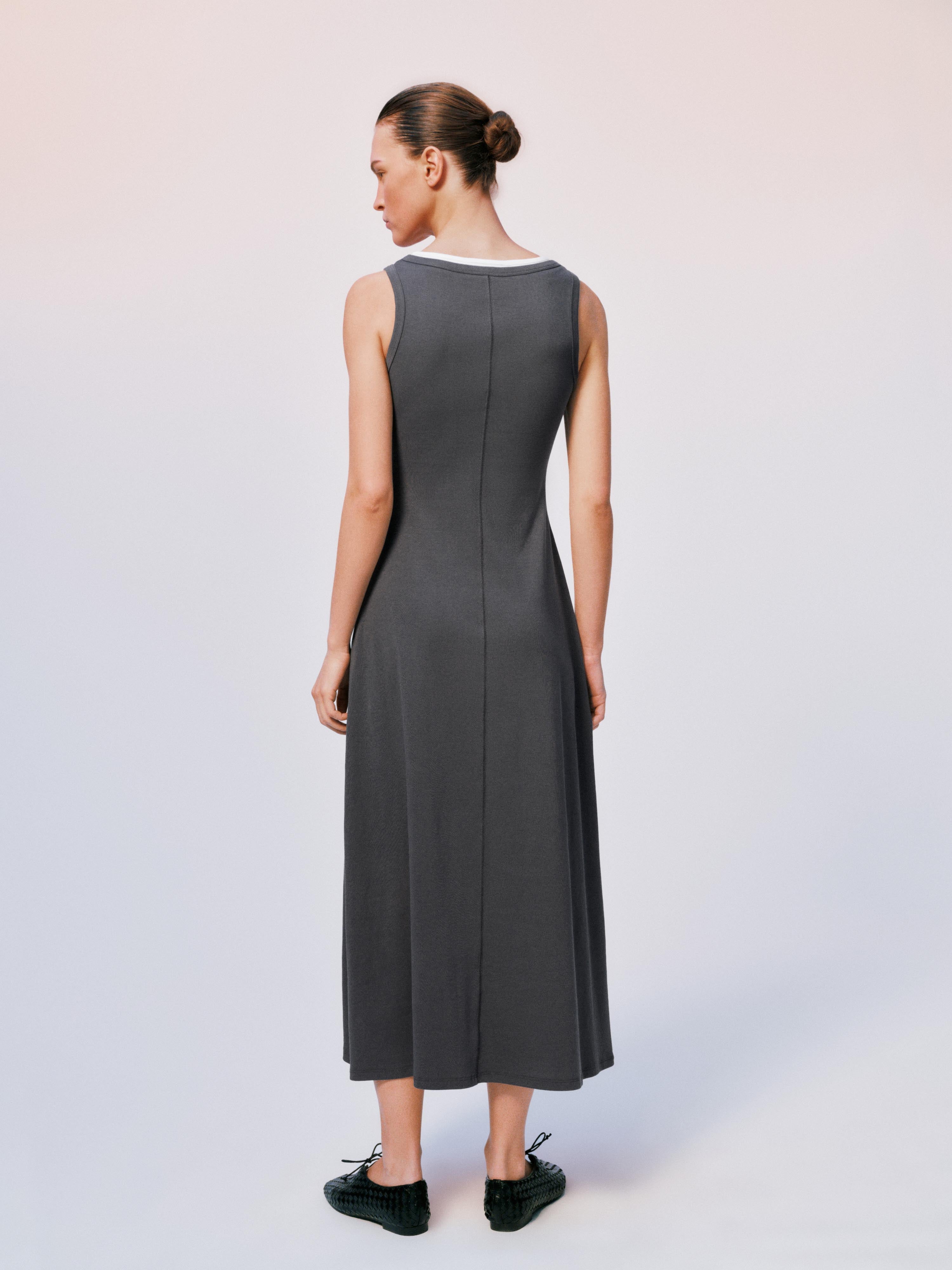 2 In 1 Sleeveless A-Line Midi Dresses