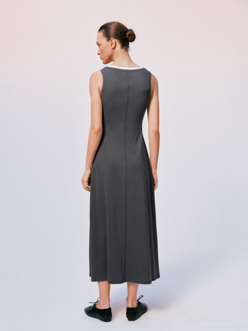 2 In 1 Sleeveless A-Line Midi Dresses