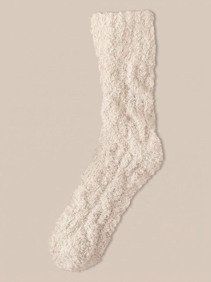 Cozy Plush Cable Knit Socks