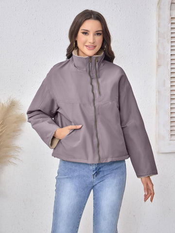 Cozy Sherpa Lined Padded Jacket