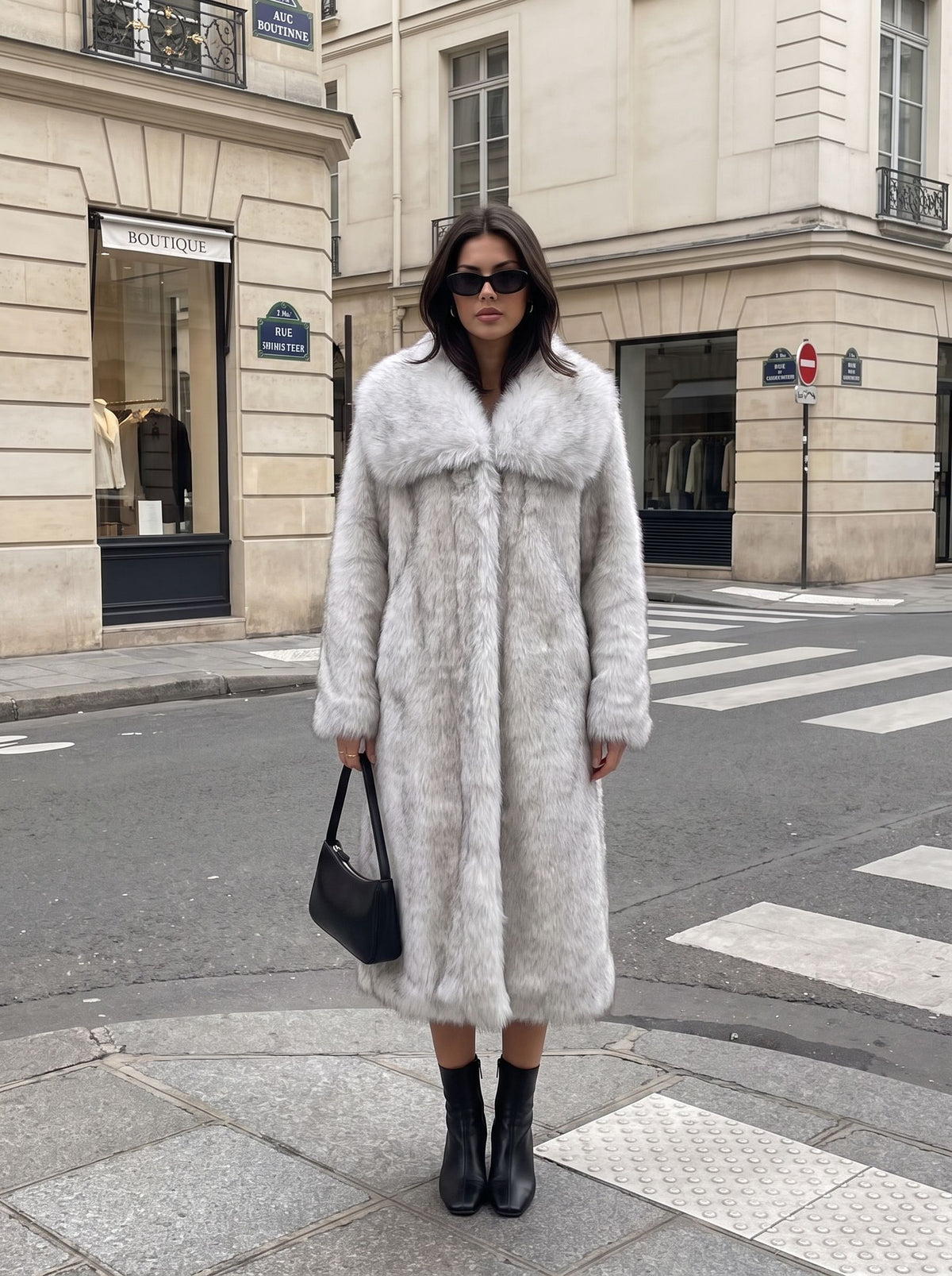Luxurious Plush Long Faux Fur Coat