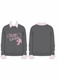 Cozy Layered Graphic Knit Sweater