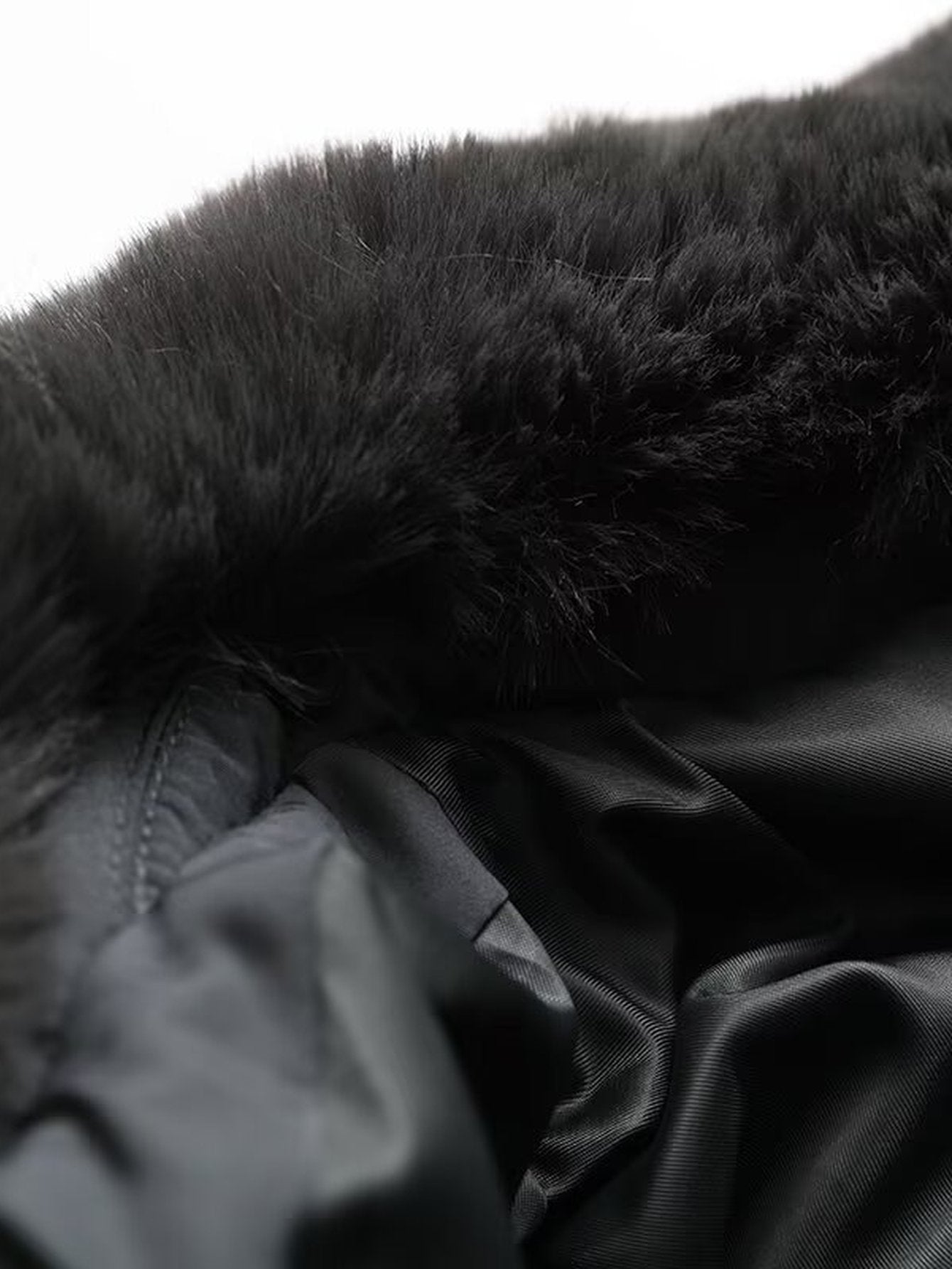 Faux Fur Collar Cropped Puffer Jacket