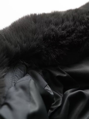 Faux Fur Collar Cropped Puffer Jacket