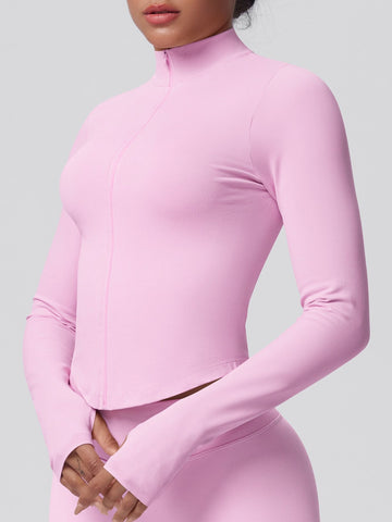 Seamless Fitted Thumbhole Athletic Jacket