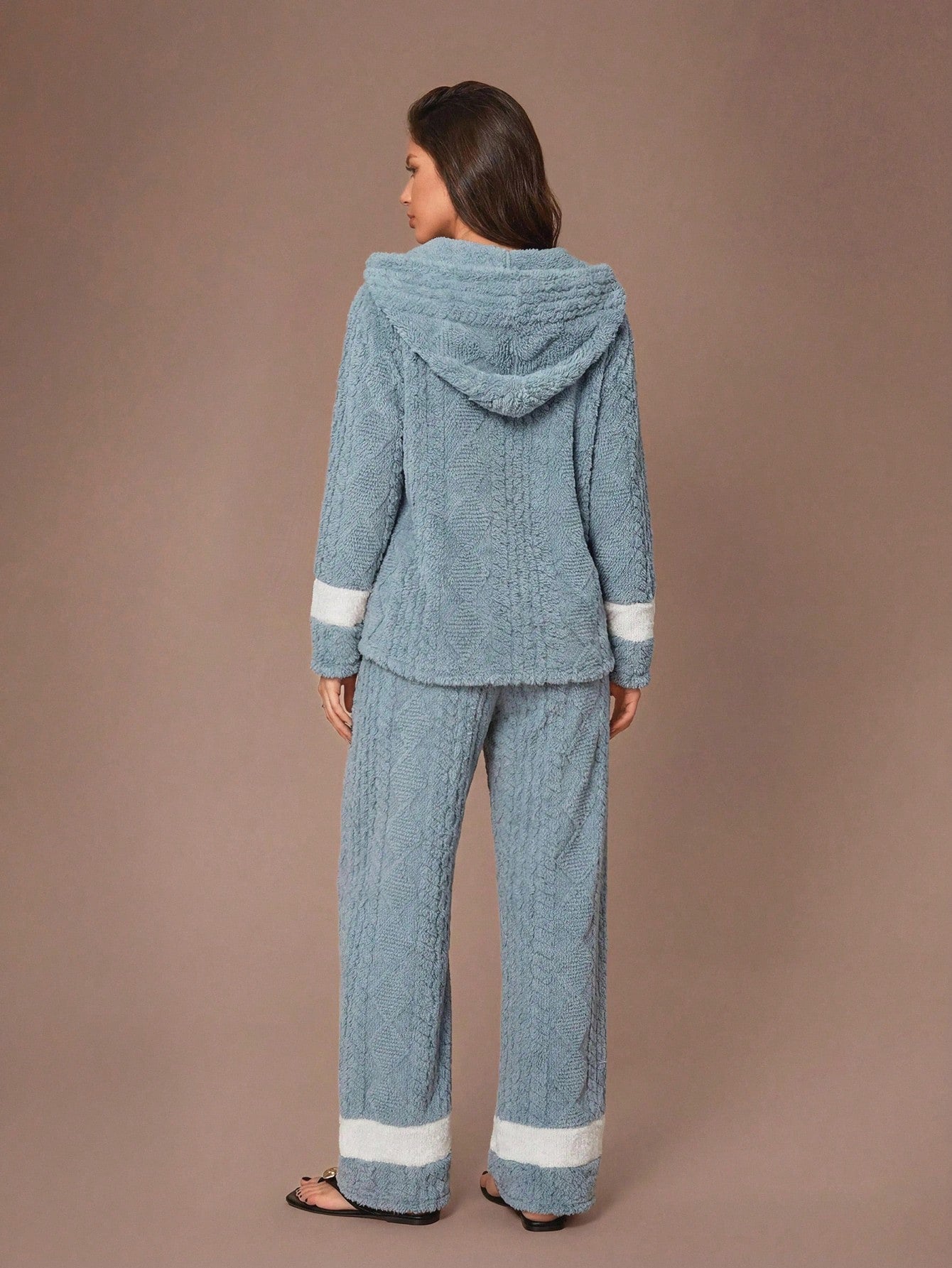 Cozy Plush Hooded Loungewear Pajama Set