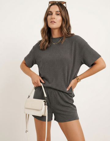 Pocket Detail Cozy Shorts Set