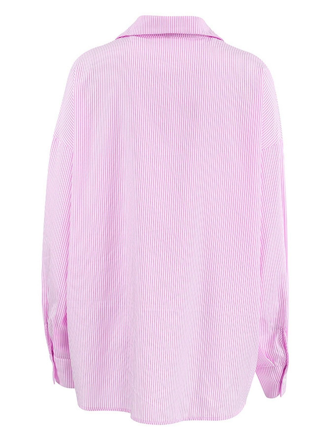 Oversized Striped Button Down Shirt
