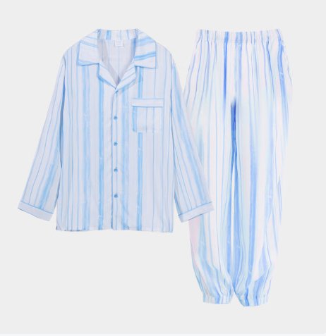 Soft Striped Button Down Pajama Set