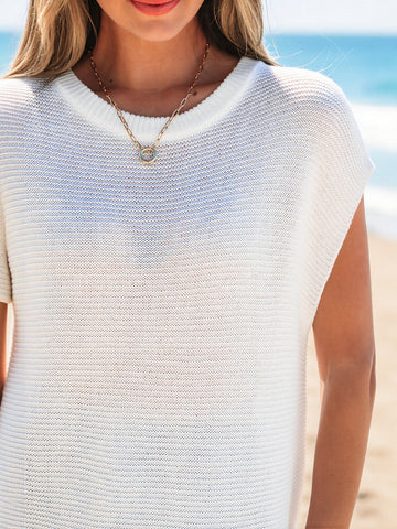 Loose Fit Breathable Fabric Knit T-Shirt