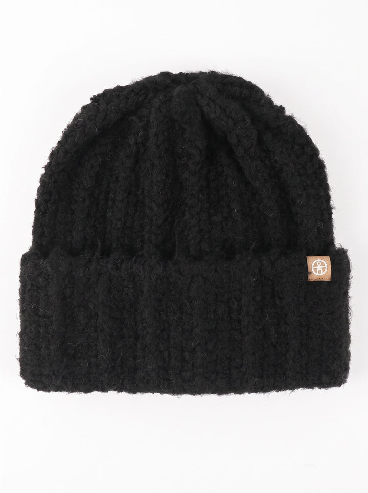 Cozy Chunky Knit Black Beanie