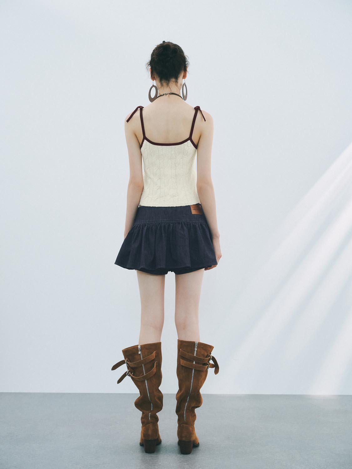 Urban Revivo Denim Mini Skirts-Blue