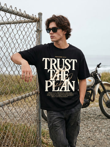 Oversized Graphic Faith Quote T-Shirt