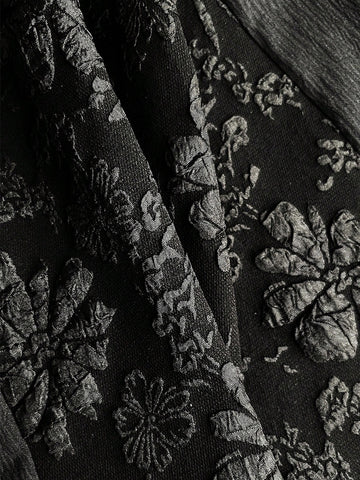 Elegant Embroidered Square Neck Midi Dress