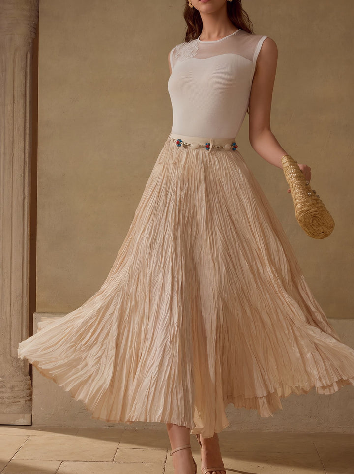 Flowy High Waisted Maxi Skirt