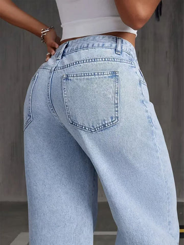 High Waisted Loose Wide Leg Jeans