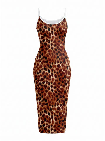 Mahlet B's Leopard Print Midi Dress