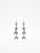 Edgy Gothic Fish Bone Earrings
