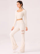 High Waisted Cutout Flare Yoga Pants