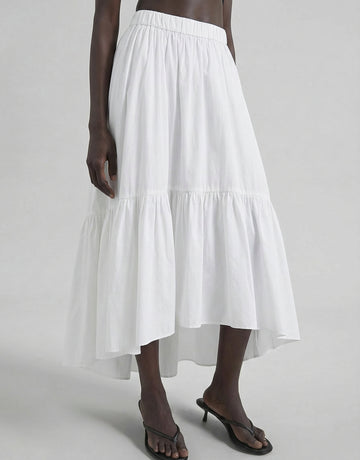 Cotton Blend A-line Skirt