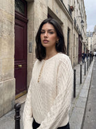Cozy Button Front Cable Knit Sweater