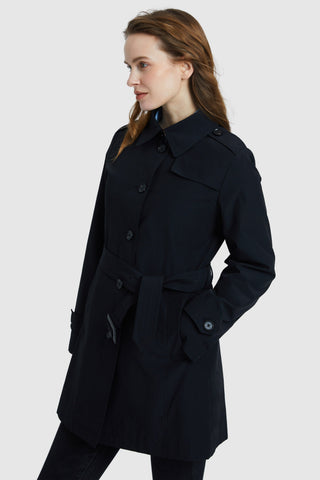 Classic Belted Double Breasted Trench Coat