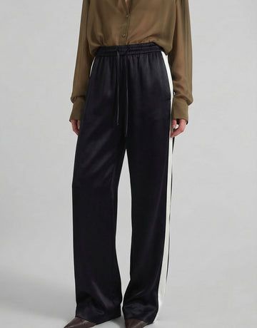 Contrast Drawstring Waist Trousers