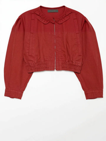 Oversized Zip Up Canvas Jacket