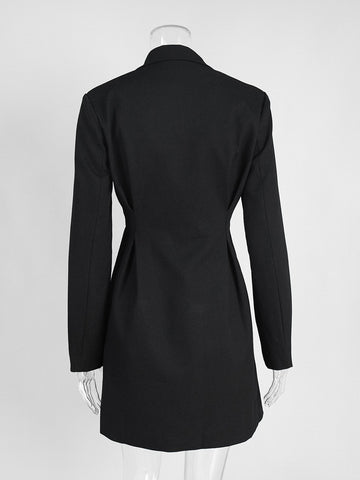 Elegant Double Breasted Blazer Dress