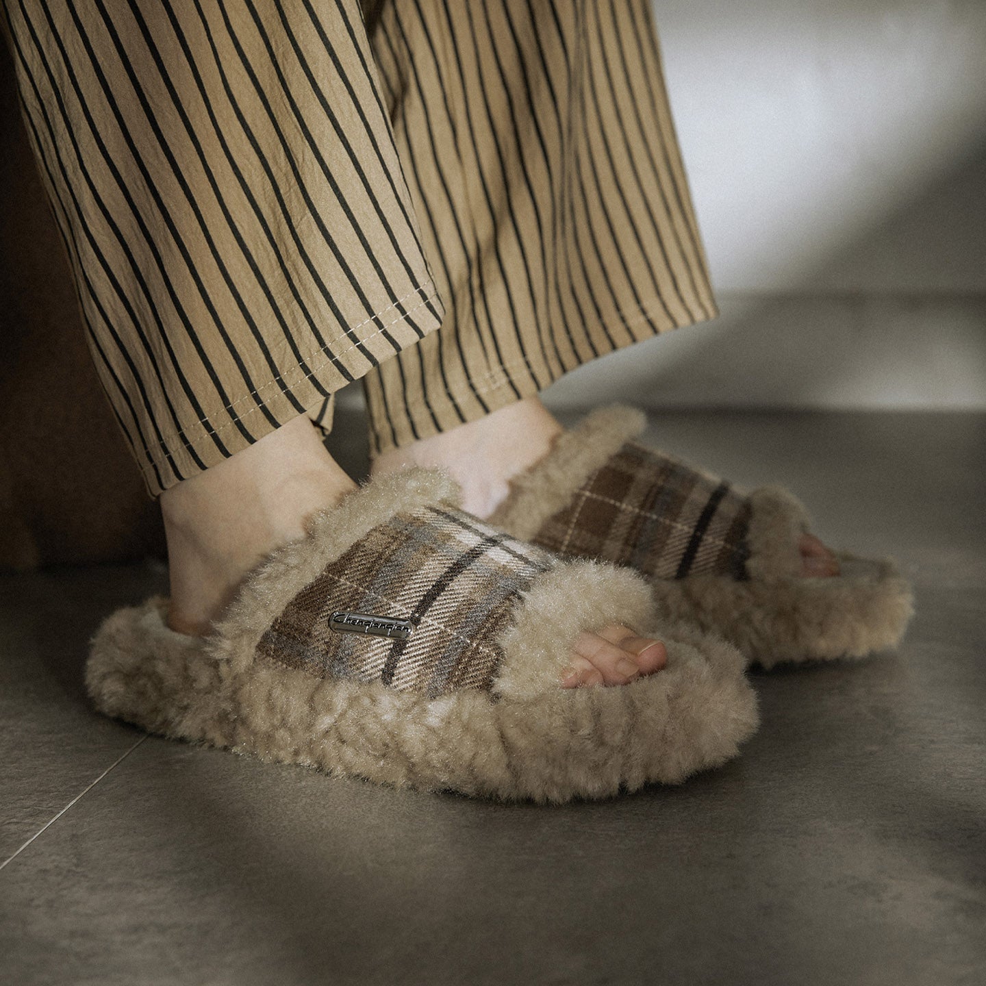 Ultra Plush Cozy Plaid Slippers