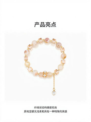 Elegant Crystal Beaded Charm Bracelet