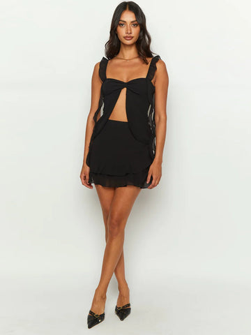 Sweetheart Neckline Ruffled-Tier Party Mini Dress