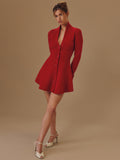 Ribbed Button Down Knit Mini Dress